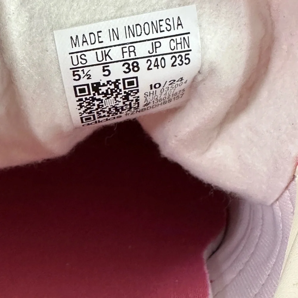 adidas Gazelle Platform Pink and Red Suede Athletic Shoes - Picture 9 of 9